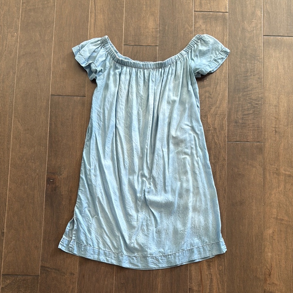 Cloth & Stone Light Blue Off-Shoulder Dress